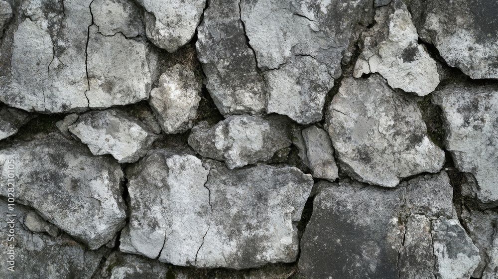 Close-up of a Cracked and Weathered Stone Wall Close-up of a Cracked and Weathered Stone Wall