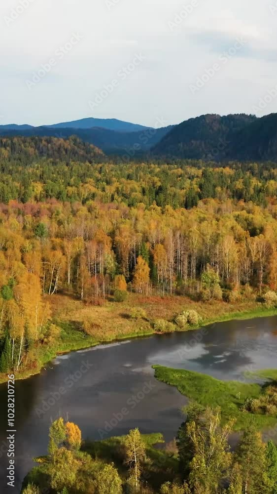 Aerial view of mountain during autumn Aerial view of mountain during autumn
