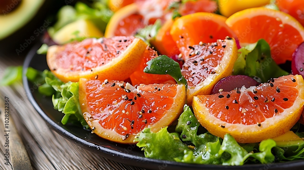 Smoked salmon salad with mixed greens avocadograpefruit Delicious healthy eating : Generative AI Smoked salmon salad with mixed greens avocadograpefruit Delicious healthy eating : Generative AI
