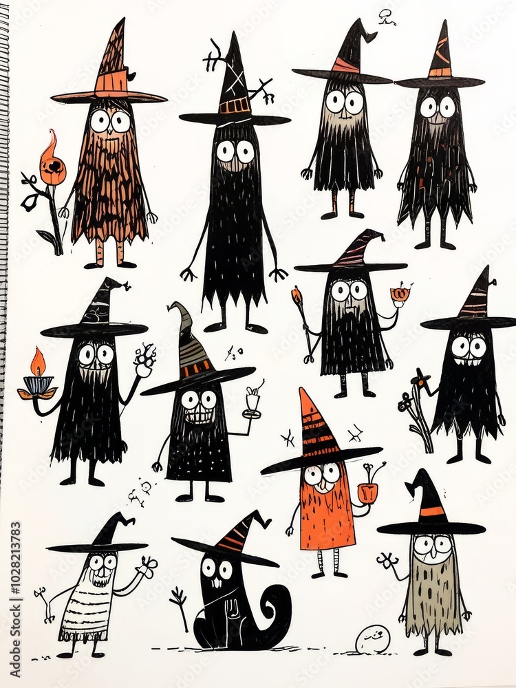Spooky Halloween Character Lineup