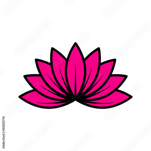 Free Download pink lotus flower icon illustration - GFXLoad