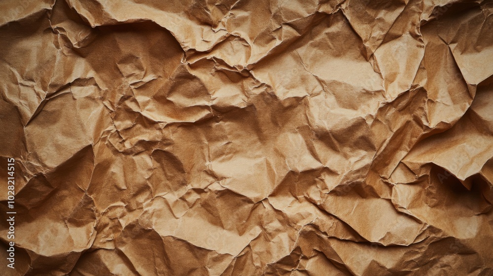 Crumpled Brown Paper Texture Crumpled Brown Paper Texture