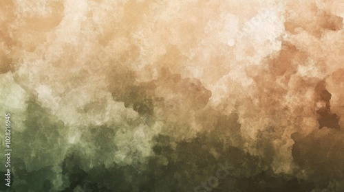 Abstract Watercolor Background with Brown and Green Hues photo