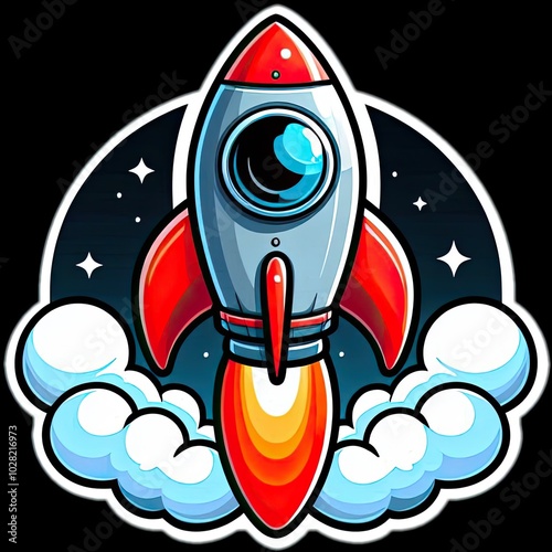 Vintage surf spaceship icon vector illustration