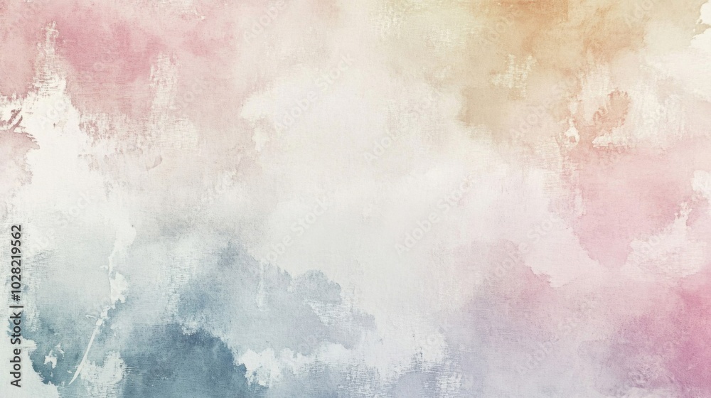Abstract Watercolor Background with Pale Pink, Blue, and Beige Hues Abstract Watercolor Background with Pale Pink, Blue, and Beige Hues