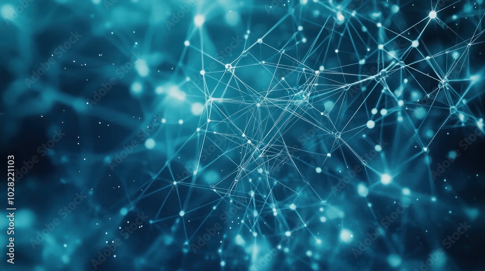 Abstract representation of interconnected nodes and lines, symbolizing data and technology. Abstract representation of interconnected nodes and lines, symbolizing data and technology.