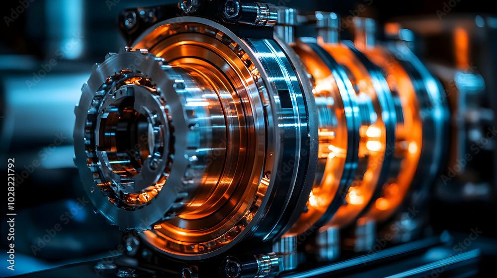 Close-up of Industrial Gear Mechanism. Close-up of Industrial Gear Mechanism.