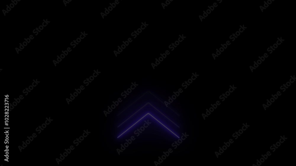 Neon arrow directional icon on black background, neon arrow sign animation. Neon arrow directional icon on black background, neon arrow sign animation.