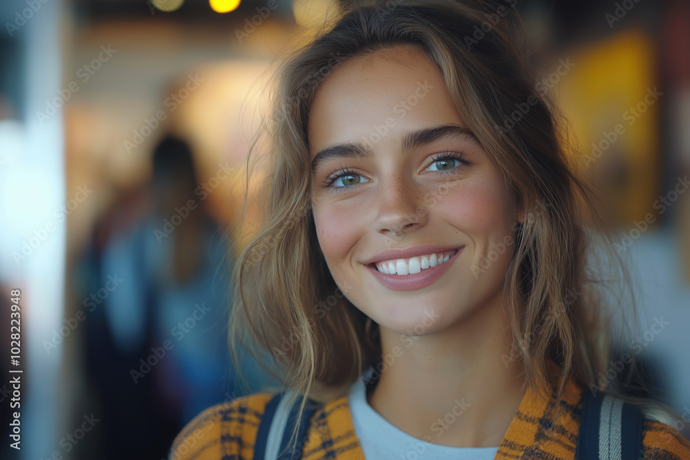 Confident and Cheerful Young Woman Smiling in a Casual Lifestyle Portrait Confident and Cheerful Young Woman Smiling in a Casual Lifestyle Portrait