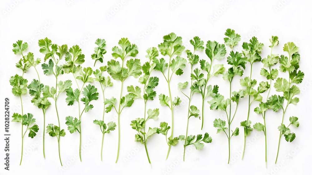 fresh cilantro coriander isolated on white background. fresh cilantro coriander isolated on white background.