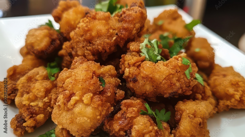 Crispy Fried Chicken Bites with Fresh Herbs Crispy Fried Chicken Bites with Fresh Herbs