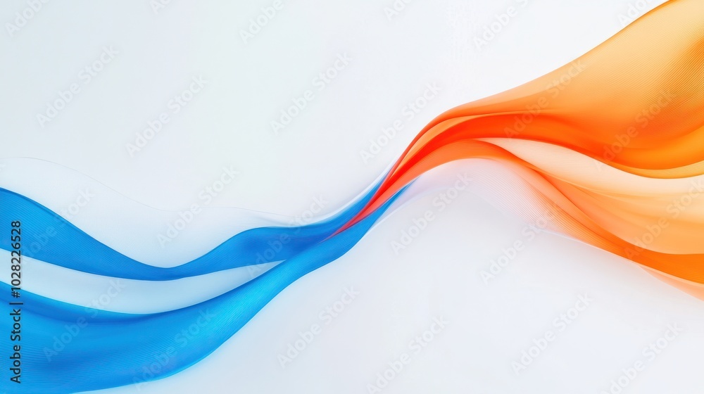 Naklejka premium Abstract Blue and Orange Swirls