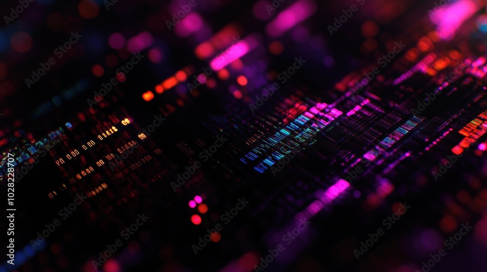 Abstract Digital Art with Neon Lights Abstract Digital Art with Neon Lights