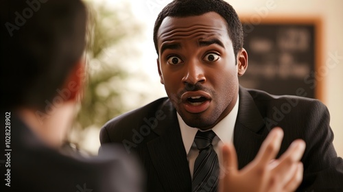 an employee showing eagerness during a job interview  photo