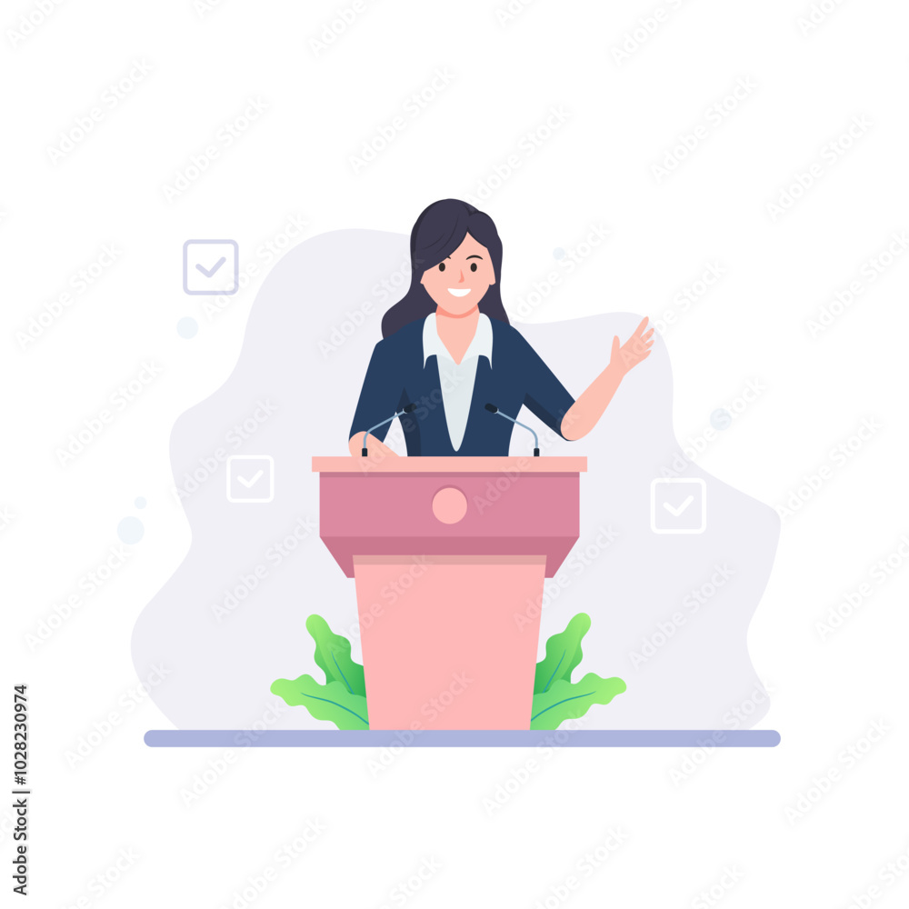 Presidential Election Speech Illustration Presidential Election Speech Illustration
