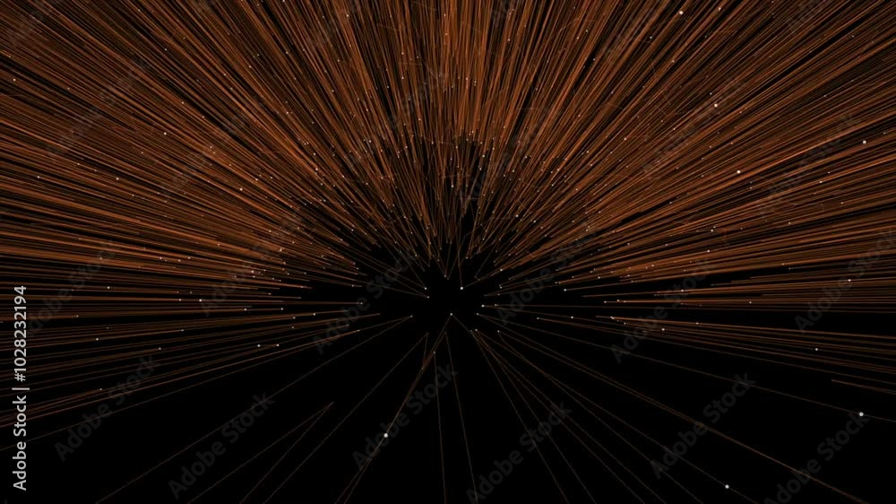 Animation video abstract moving on black background