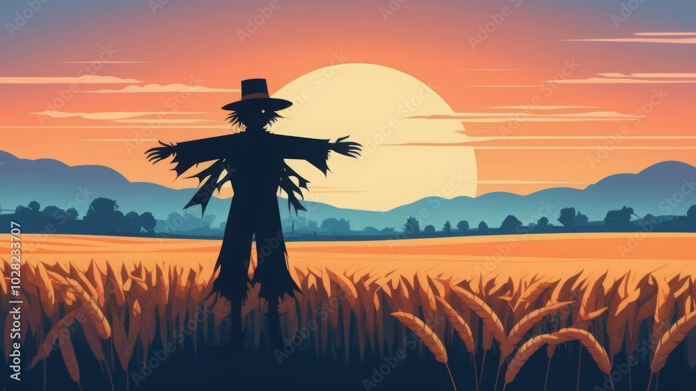Scarecrow on the field Scarecrow on the field