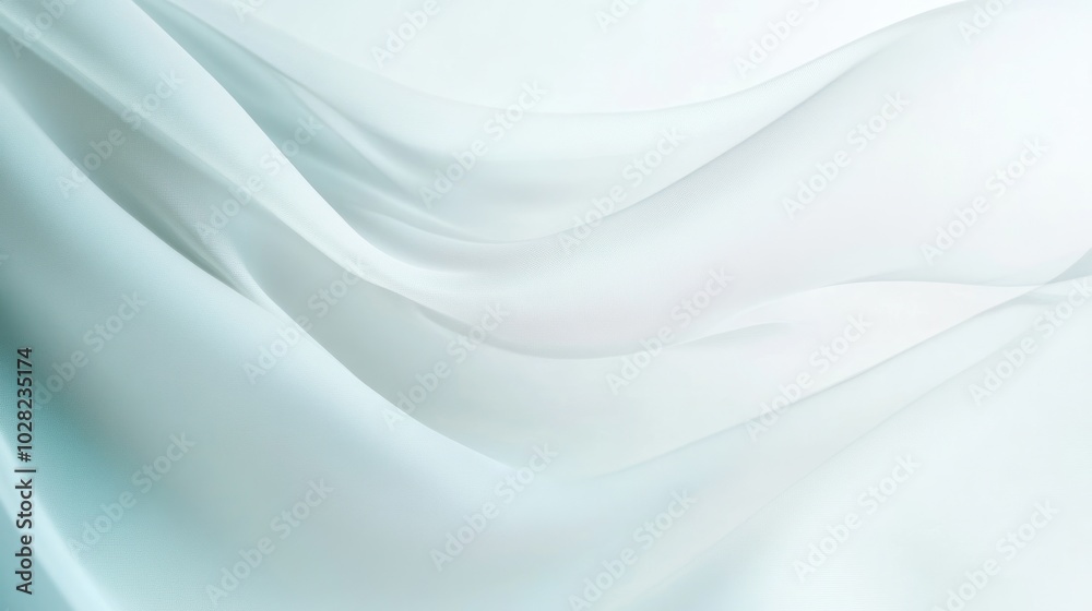 Obraz premium Abstract Draped Fabric in Soft Blue Hues