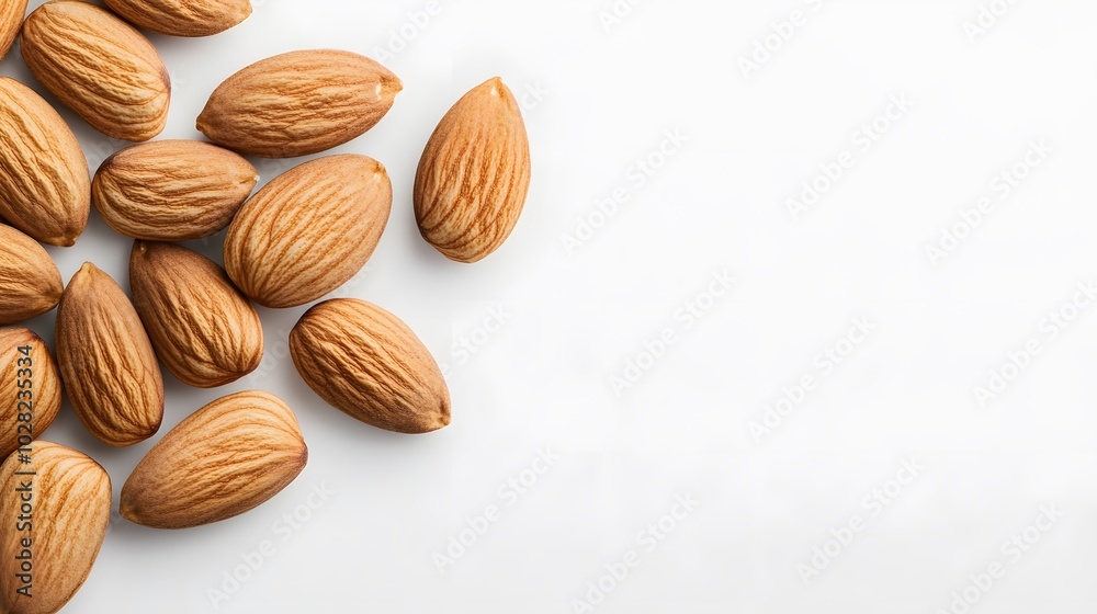Almond nuts isolated on white background. Almond nuts isolated on white background.