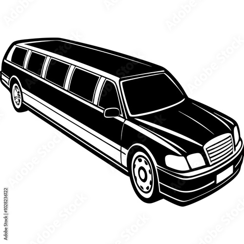 limousine vector illustration on a white background
