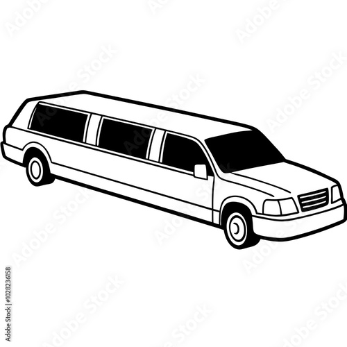 limousine vector illustration on a white background
