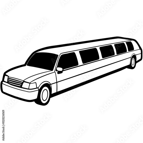 limousine vector illustration on a white background
