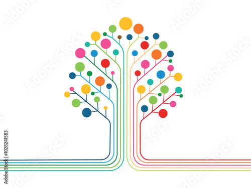 Tree Green Logo Design Monogram