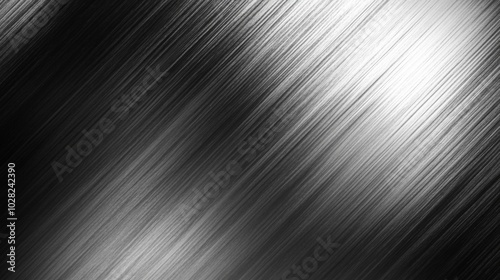 Abstract Brushed Metal Texture with Diagonal Lines and Gradient