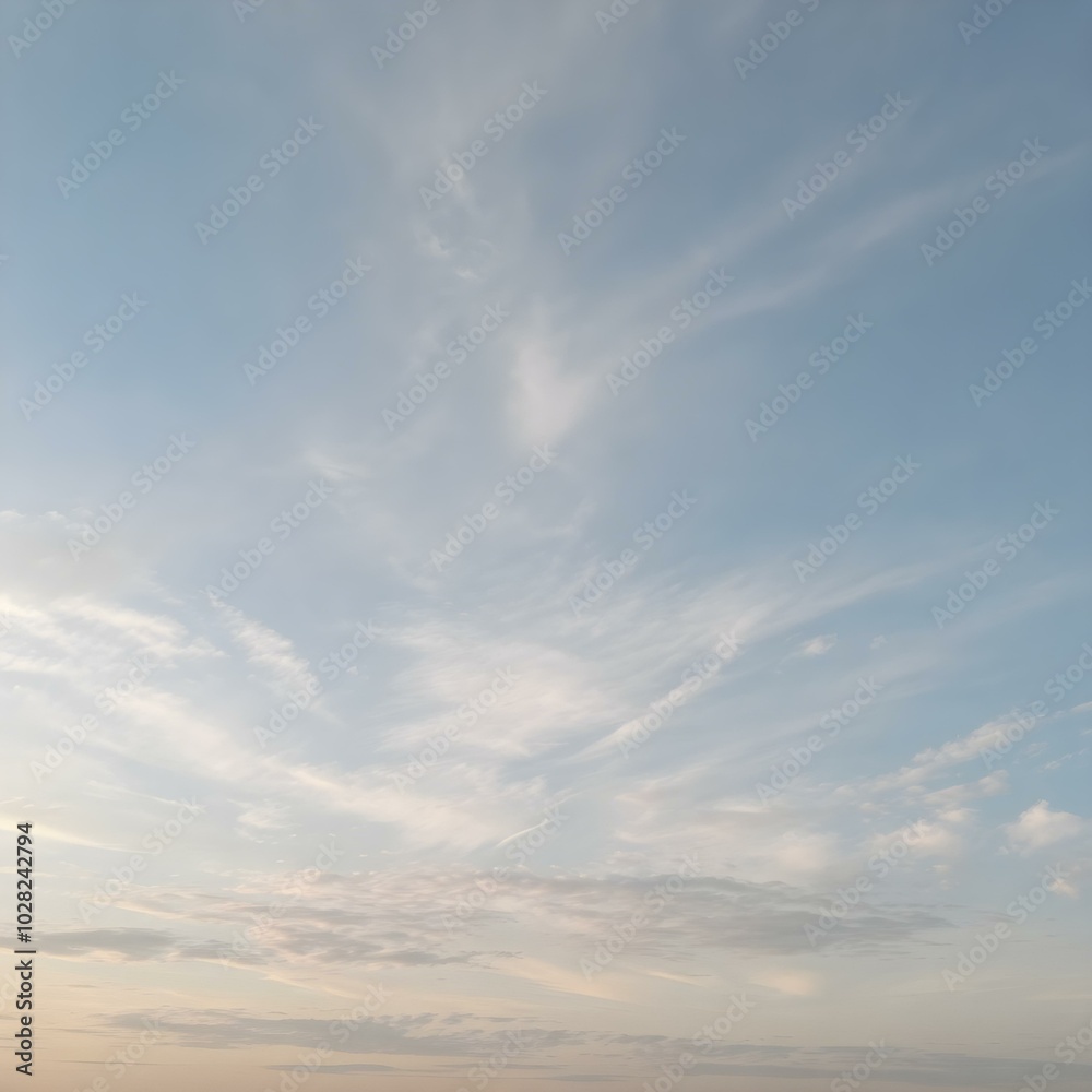 A tranquil dawn sky with wisps of clouds floating close to the ground, bathed in soft morning light as the day begins
A tranquil dawn sky with wisps of clouds floating close to the ground, bathed in soft morning light as the day begins