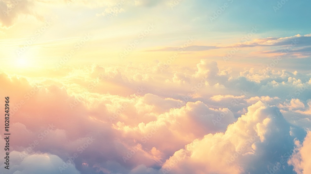 2408 51.A beautiful view of the sky at sunrise, where soft, golden light illuminates fluffy clouds scattered across the horizon. The morning sky transitions from deep blue to pale yellow, with a few 2408 51.A beautiful view of the sky at sunrise, where soft, golden light illuminates fluffy clouds scattered across the horizon. The morning sky transitions from deep blue to pale yellow, with a few
