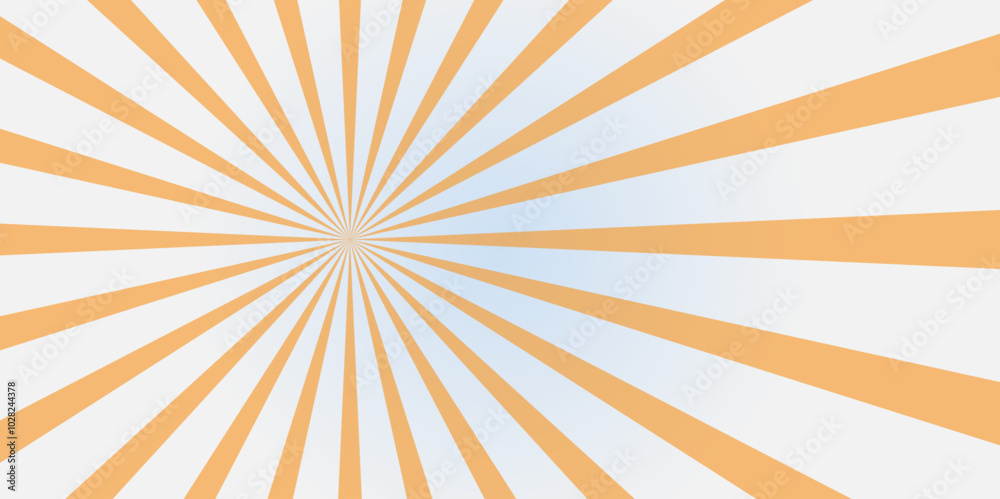 Obraz premium Abstract white and gray sun retro vector illustration. seamless retro vintage burst sunrise sunbeam element spiral striped illustration sunray template wallpaper design.