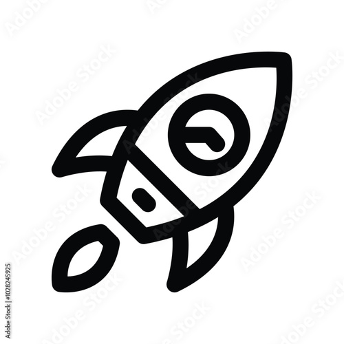 rocket icon. vector line icon for your website, mobile, presentation, and logo design.