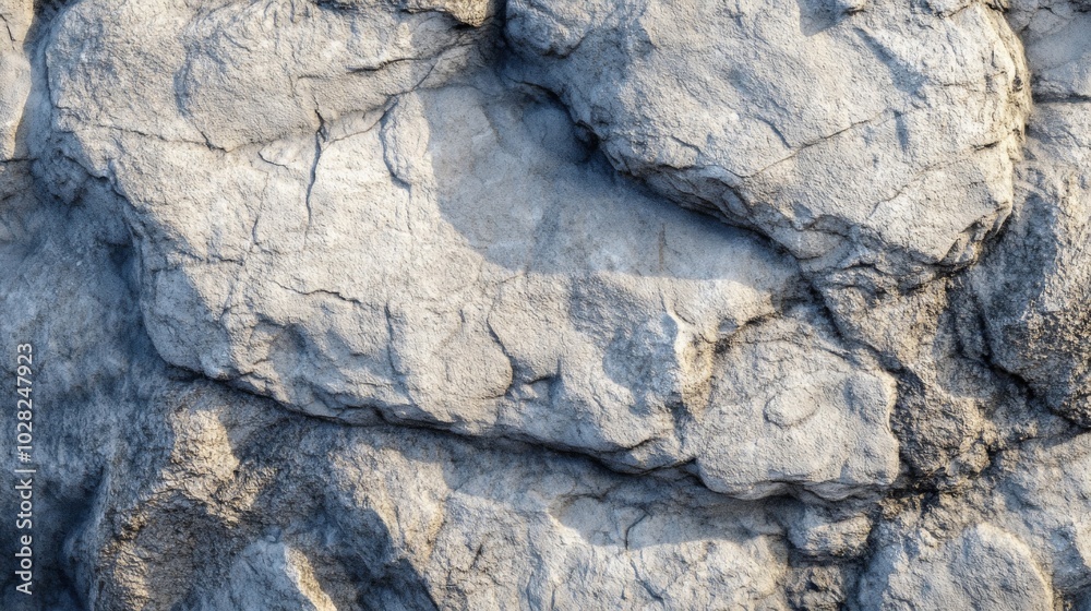 Close-up of Rough Gray Rock Texture with Cracks and Shadows Close-up of Rough Gray Rock Texture with Cracks and Shadows