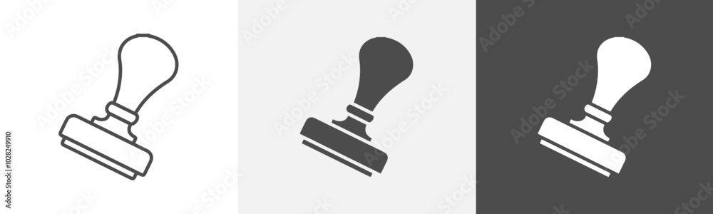 stamp icon Vector thin line symbol stamp icon Vector thin line symbol
