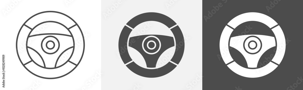 steering wheel icon Vector thin line symbol steering wheel icon Vector thin line symbol
