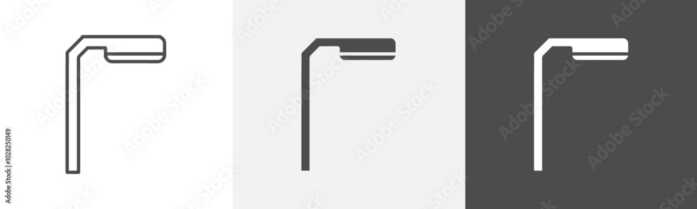 street light icon Vector thin line symbol street light icon Vector thin line symbol