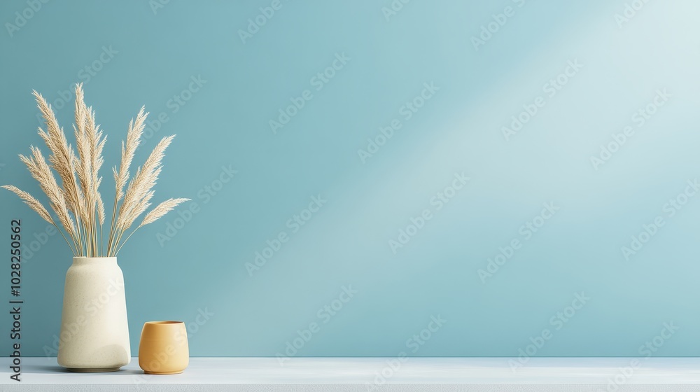 Light blue wallpaper with a subtle textured effect, adding depth while maintaining a clean look. Light blue wallpaper with a subtle textured effect, adding depth while maintaining a clean look.
