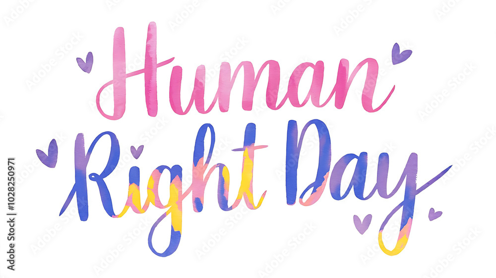 A post design with text human right day in a watercolor illustration background A post design with text human right day in a watercolor illustration background