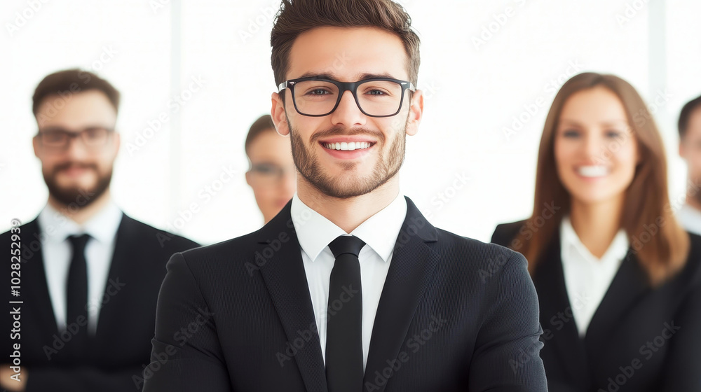 Embrace success with confident professionals smiling in a sleek, modern workspace. Leadership thrives in a positive environment. Embrace success with confident professionals smiling in a sleek, modern workspace. Leadership thrives in a positive environment.