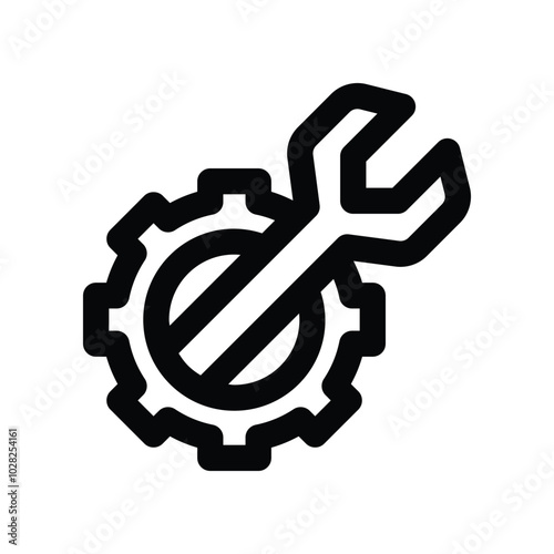wrench icon. vector line icon for your website, mobile, presentation, and logo design.