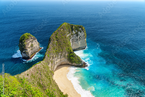 Fototapeta Naklejka Na Ścianę i Meble -  Awesome view of Kelingking Beach at Nusa Penida, Indonesia
