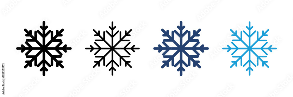 Snow icon vector. snowflake icon vector Snow icon vector. snowflake icon vector