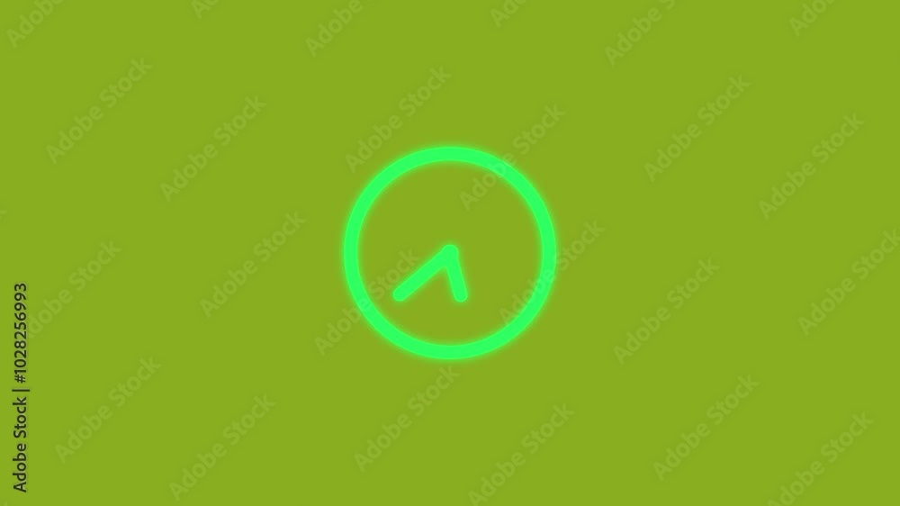 Clock icon flat style and 24 hours timer clock animation. Clock icon flat style and 24 hours timer clock animation.
