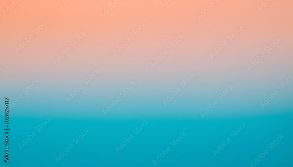 Obraz premium Serene ombre: Peachy hues gently melt into tranquil aqua, creating a calming and minimalist visual masterpiece.