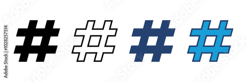 Hashtag icon vector. hashtag symbol