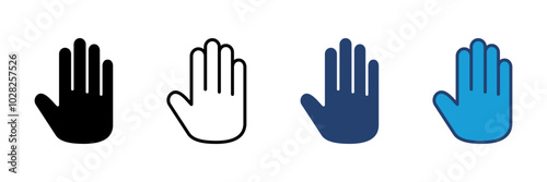 Hand icon vector. hand vector icon, palm