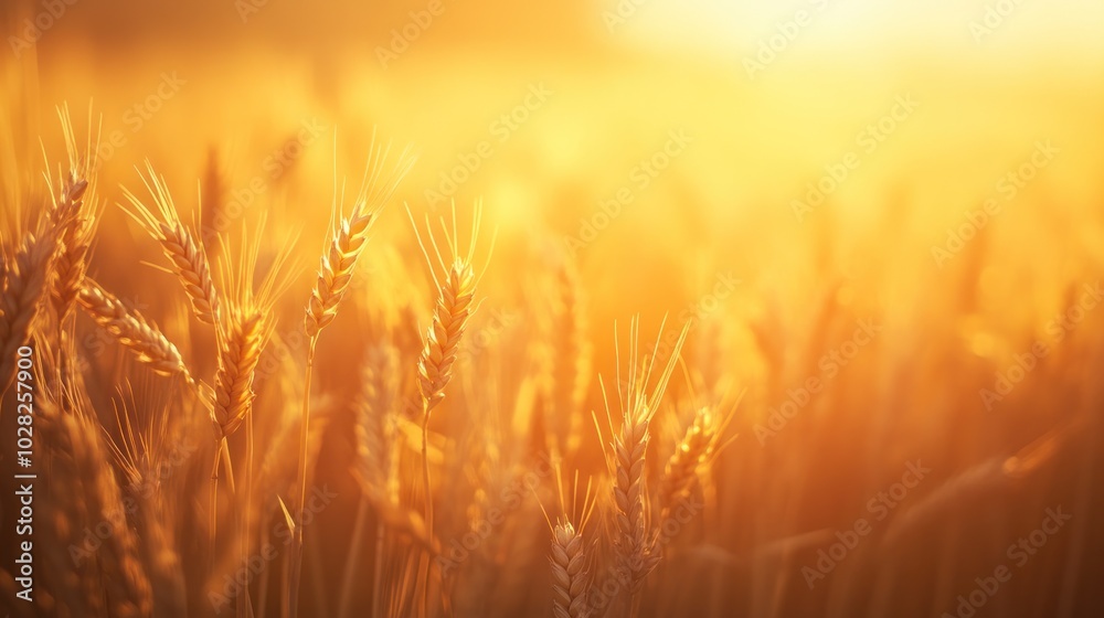 Golden Wheat Field at Sunset Golden Wheat Field at Sunset