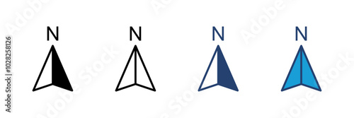 Compass icon vector. arrow compass icon vector