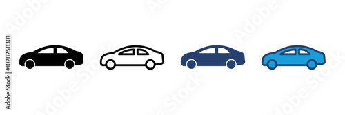 Car icon vector. car vector icon. small sedan