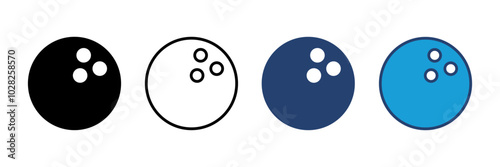 Bowling icon vector. bowling ball and pin icon. bowling pins